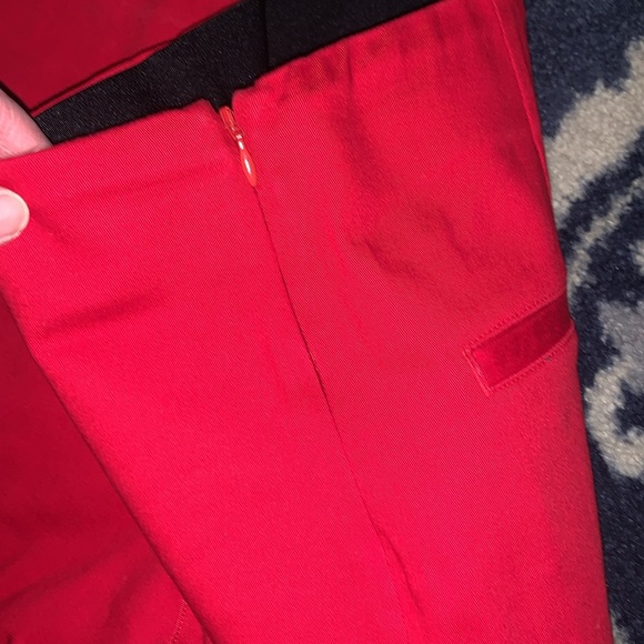 Like new ladies red stretch ankle pants - Picture 2 of 8